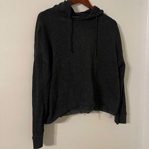 Brandy Melville Crop Distressed Sweat Shirt - image 1